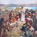 William Hole Jesus teaching crowds on a high plain
